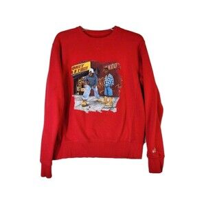 AKOO Bigtown Crew Manassey Red Sweatshirt Long Sleeve Men's Medium Hip Hop READ